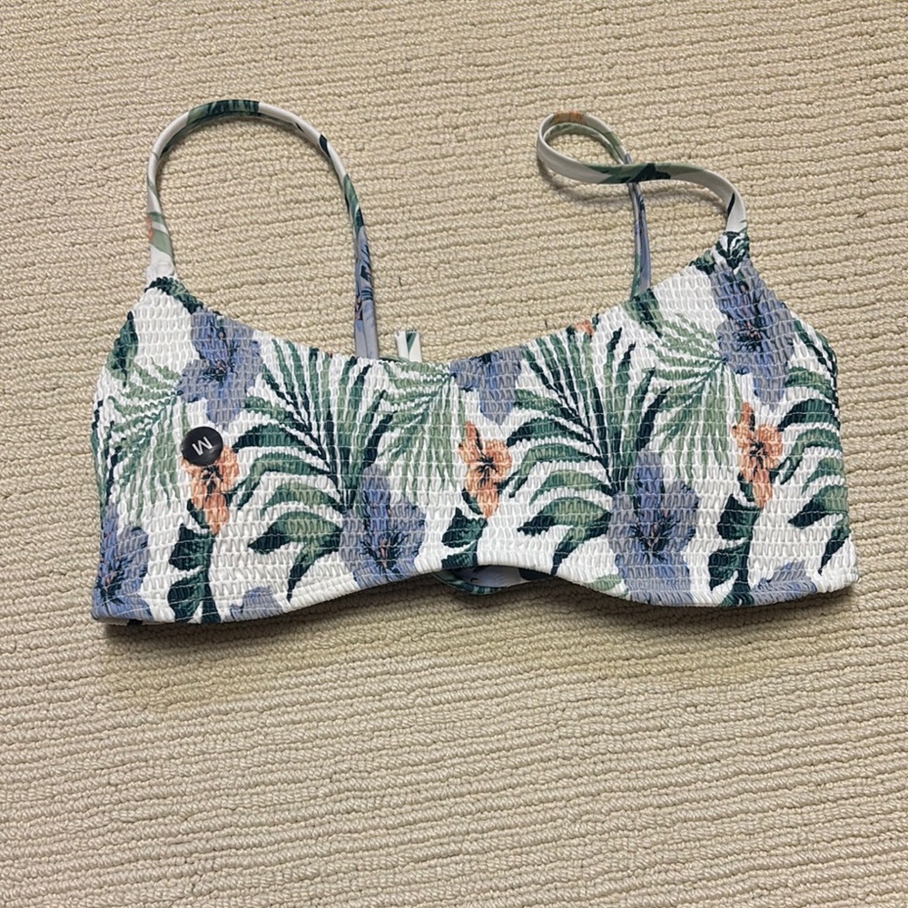 Tropical Print Bikini Top